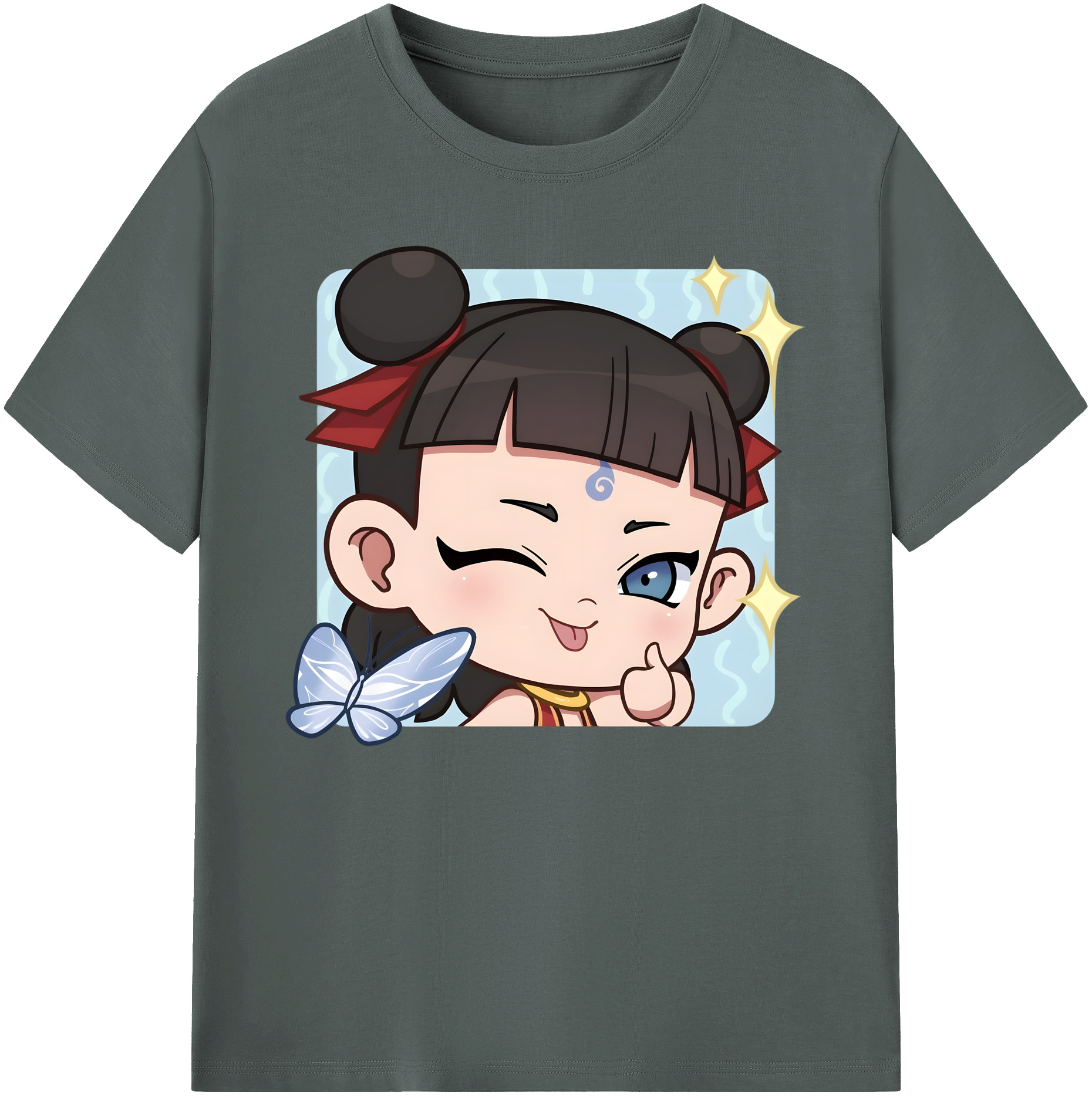 （画像用） Ne Zha 2 ナタ 魔童の大暴れ 綿100％ メンズ半袖Tシャツ｜肌触りやわらか＆通気性
